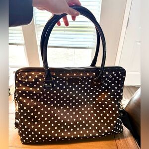 Kate Spade Calista Black and White Polka Dot Laptop Bag